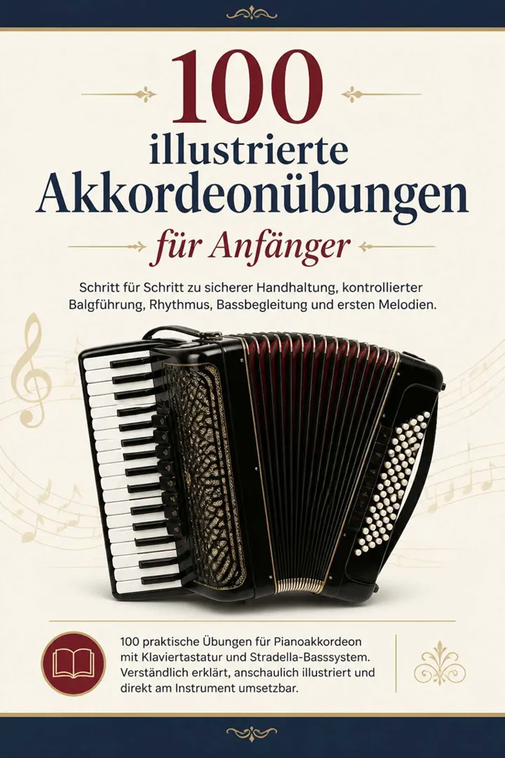 Illustrierte Akkordeonübung für Anfänger – Seite 1